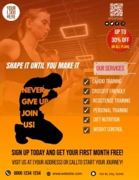 gym fitness club flyer template