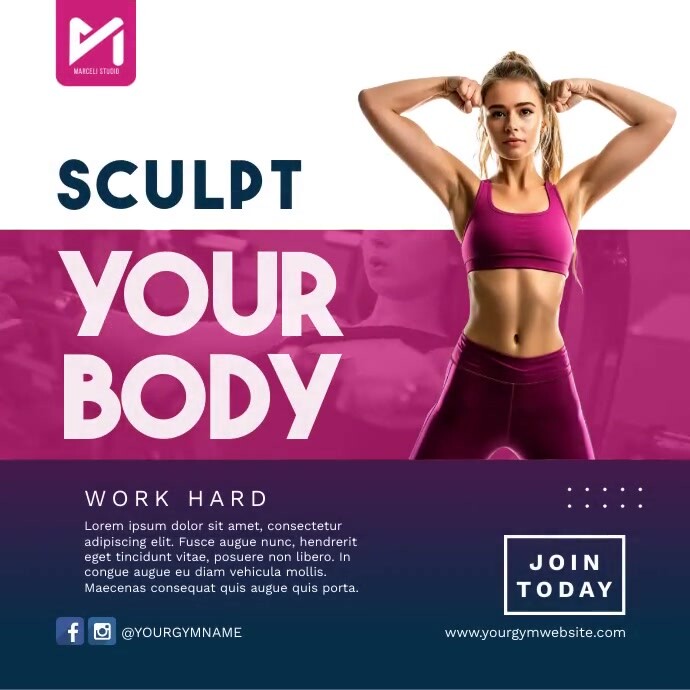 Gym Fitness Club Video Ad Template PosterMyWall