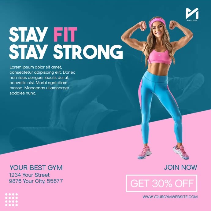 Exercise Advertisement Examples Gym Fitness Club Video Ad Template | PosterMyWall