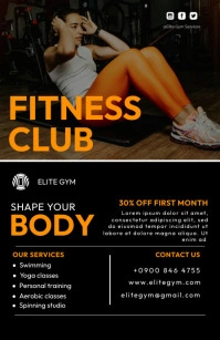 Gym/Fitness flyer Tabloid template