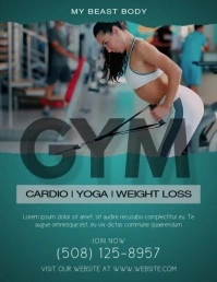 Gym Fitness Flyer Template Volante (Carta US)