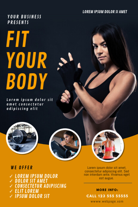 Gym Fitness Flyer Template Postermywall