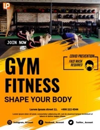 Gym Fitness Video Flyer (US Letter) template