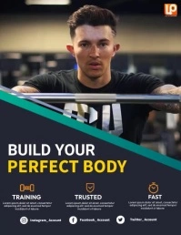 Gym Fitness Video Flyer (US Letter) template