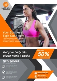 gym flyer A4 template