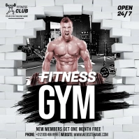 gym flyer Kwadrat (1:1) template