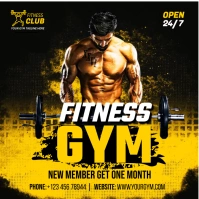 Gym Flyer Square (1:1) template