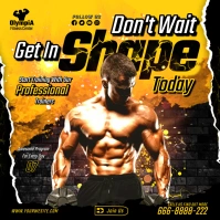 gym flyer template Square (1:1)