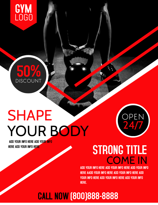Gym Flyer Template Postermywall