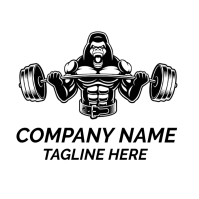 Gym Logo Fitness LOGO strong rhino doing exer Template | PosterMyWall