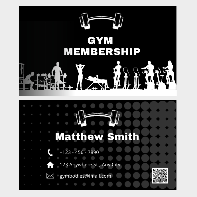 Gym Membership Card Template PosterMyWall
