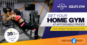 Gym Membership Facebook Shop Cover Video Obraz udostępniany na Facebooku template