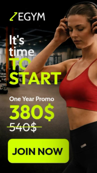 Gym membership promo advertising - Instagram story advertising template
