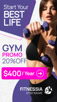 Blanco Gym Promotion Instagram Story Template