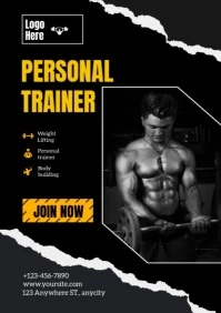 Gym Personal Trainer A2 template