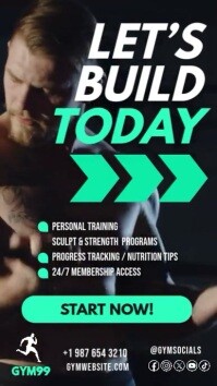 Gym Personal Training Promotion Ad Template Instagram Reel
