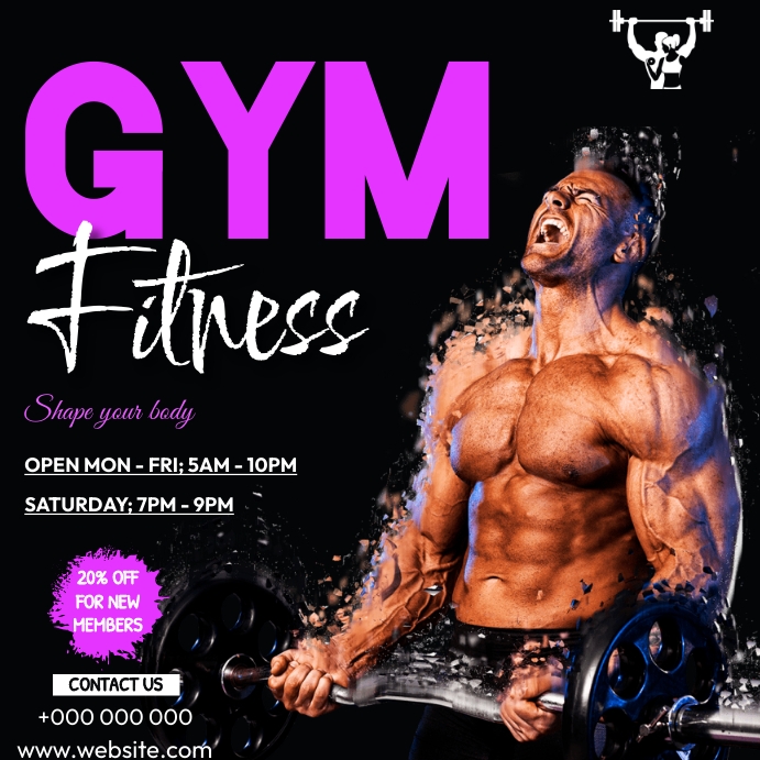 Gym Poster Template | PosterMyWall