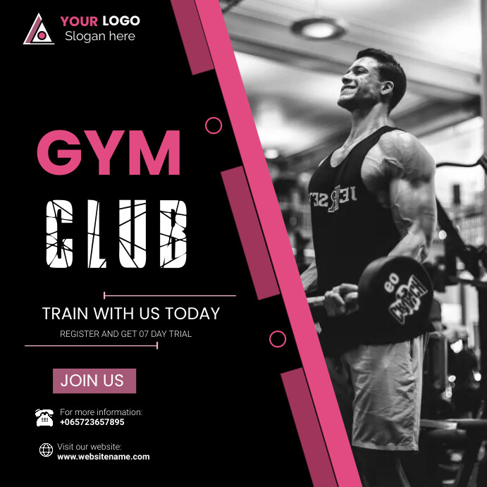 gym poster design template | PosterMyWall
