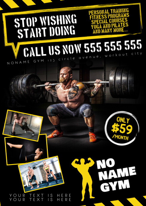 GYM POSTER Template PosterMyWall