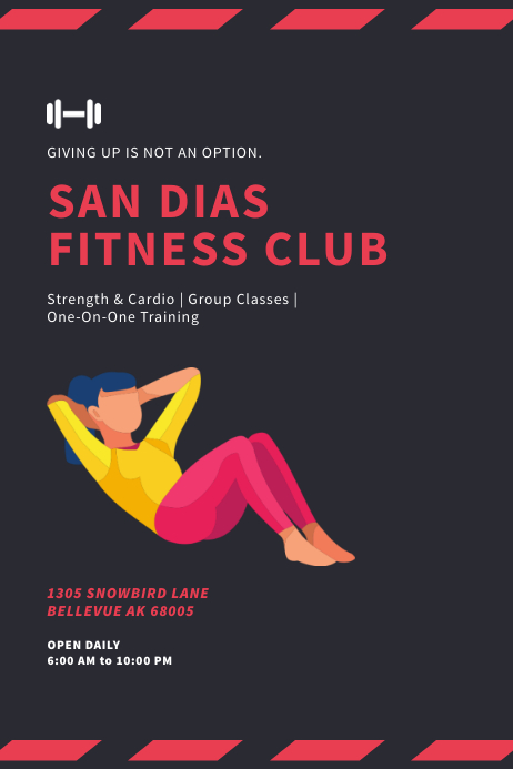 GYM POSTER Template PosterMyWall