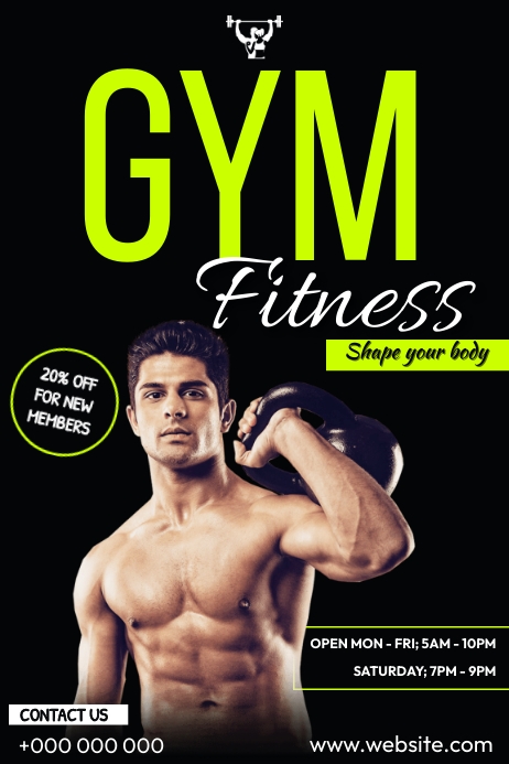 Gym Poster Template | PosterMyWall
