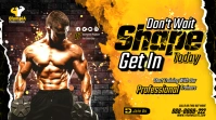 gym poster design Digitalt display (16:9) template