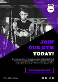 Gym poster template A4
