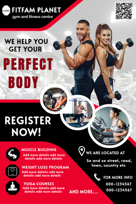 Gym poster template hd | PosterMyWall