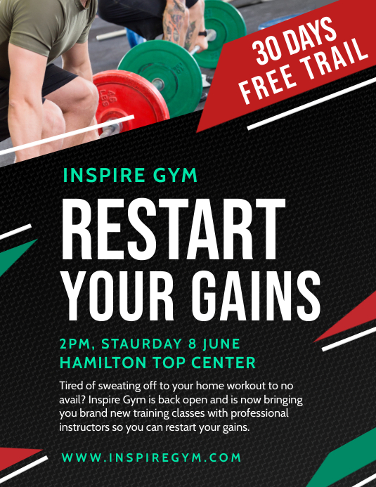 Gym Reopening Flyer Template Postermywall