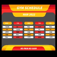 Gym Schedule Board Instagram Post template