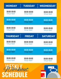 Gym Schedule Board Pamflet (VSA Brief) template