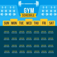 Gym Schedule Instagram Plasing template