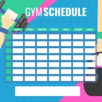 Gym Schedule Planner Instagram Post template