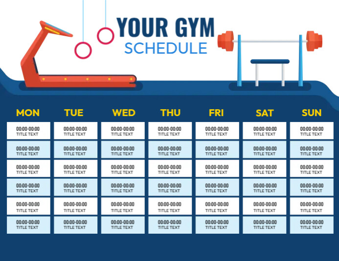 Gym Schedule Sheet Gym Schedule Sheet