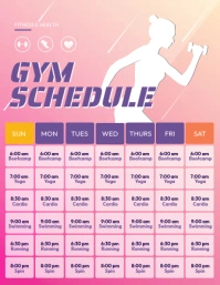 Gym Schedule Template Pamflet (Letter AS)