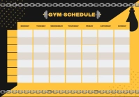 Gym Schedule Template A4