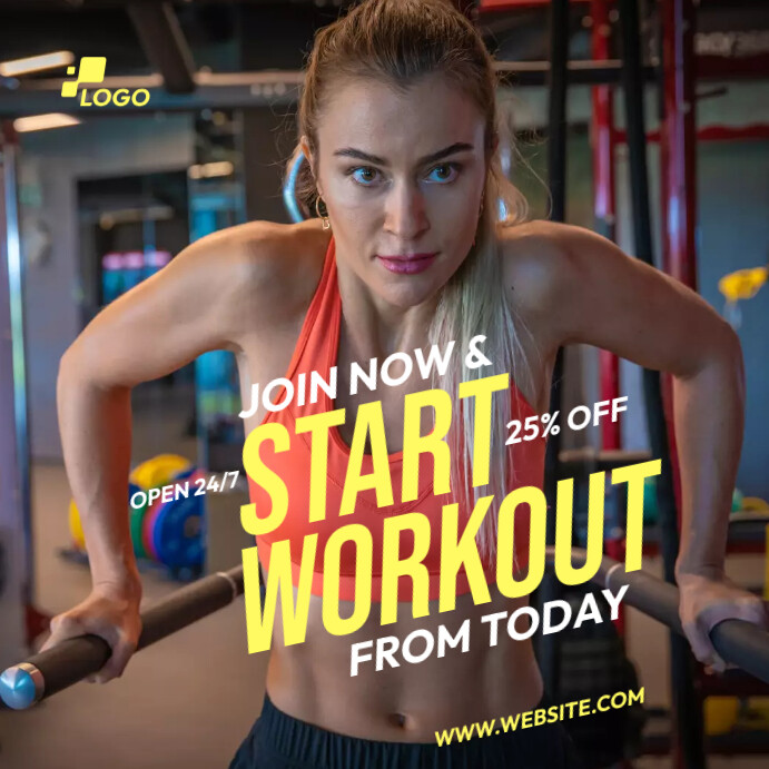Gym Add Gym/Sports Center Ad Template | PosterMyWall