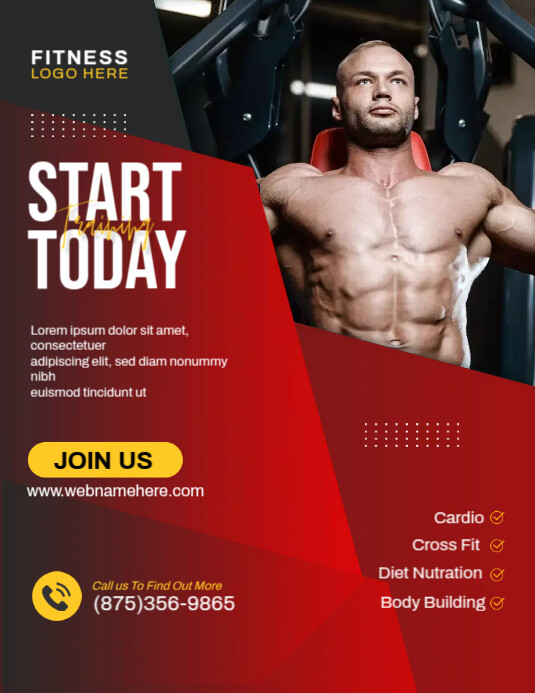 Gym Training Ads Template | PosterMyWall