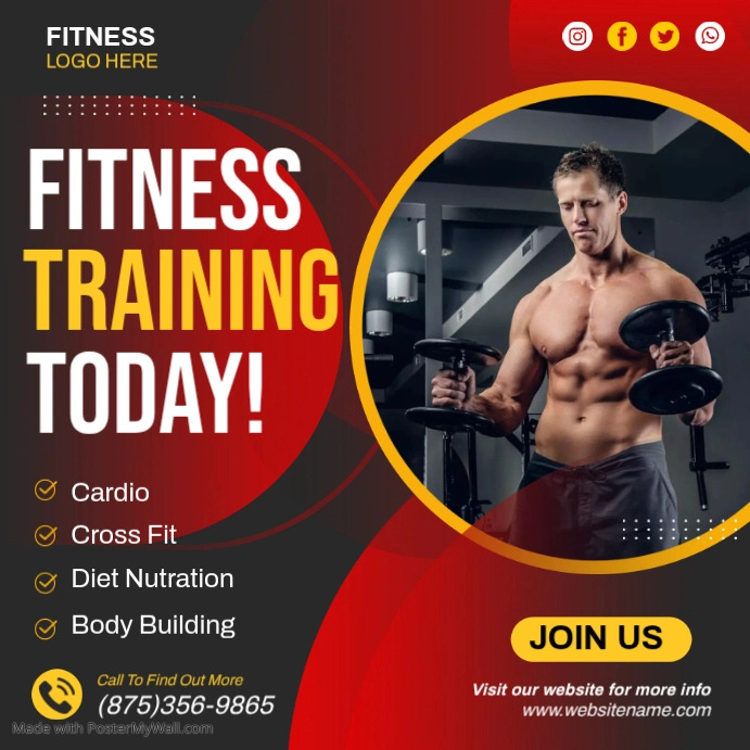Gym Training Offer Template | PosterMyWall
