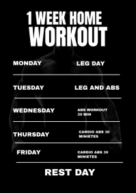 gym work panner A4 template