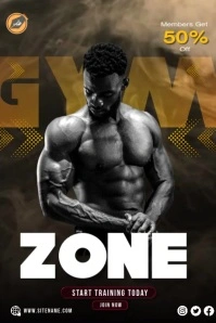 Gym Zone Poster Plakat template