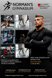 Gym Poster Template PosterMyWall