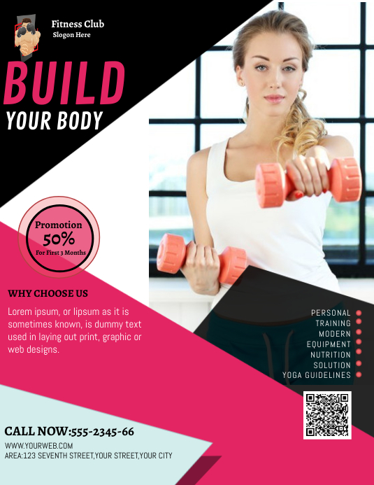 Brochure de Modèle de Flyer de Gymnastique PosterMyWall