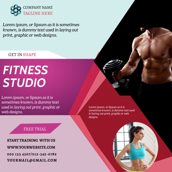 GYMNASTIC FLYER TEMPLATE Квадрат (1 : 1)