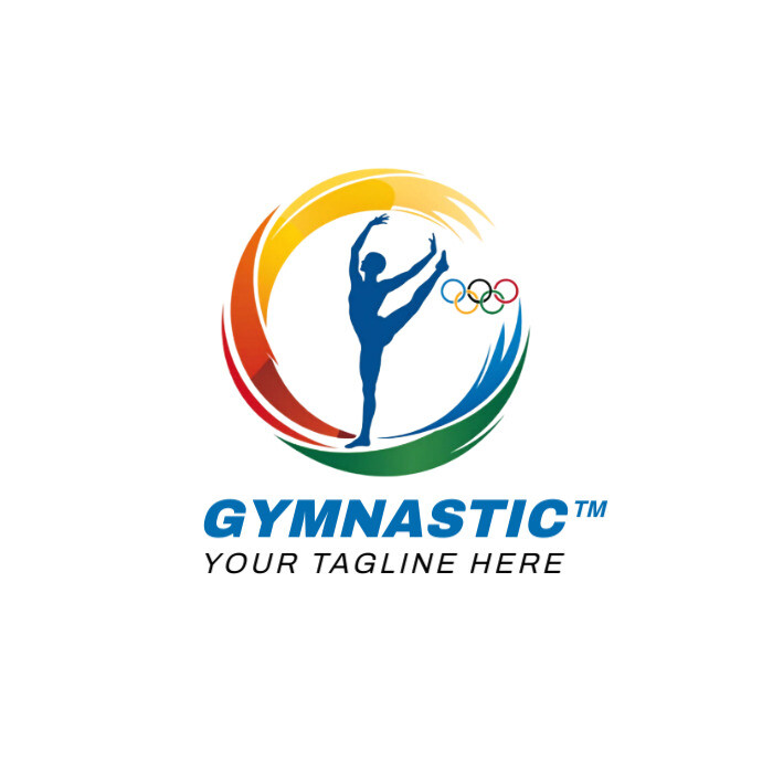 Gymnastic logo Logótipo template