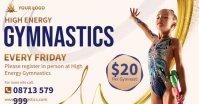 Gymnastics advertisement banner Gambar Bersama Facebook template