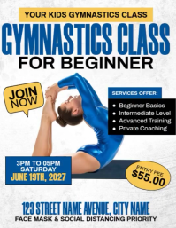 Gymnastics Class Volantino (US Letter) template