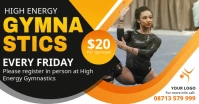 Gymnastics clinic advertisement banner Image partagée Facebook template
