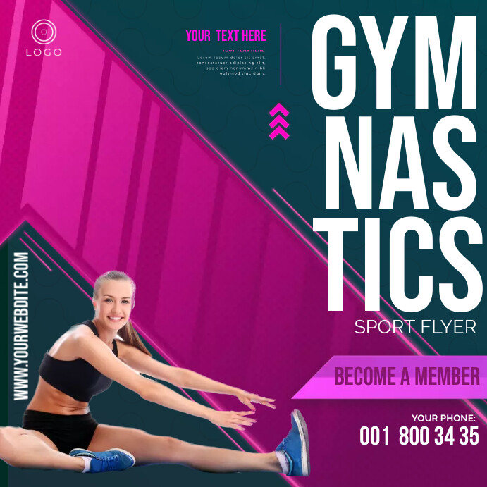 Gymnastics โพสต์บน Instagram template