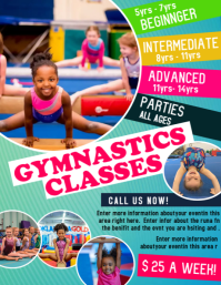 Gymnastics Flyer (US Letter) template
